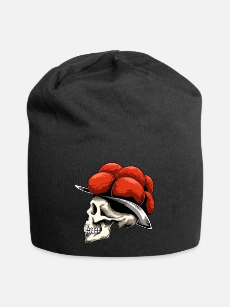 Bollenhut Totenkopf Schwarzwald für einen - Jersey-Beanie - Schwarz