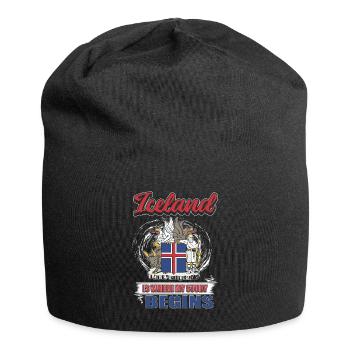 Island - Jersey-Beanie - Schwarz - Vorne