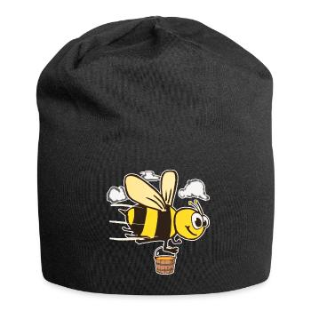 Honigbiene Comic - Jersey-Beanie - Schwarz - Vorne