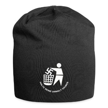 Halte Deine Umwelt Sauber - Jersey-Beanie - Schwarz - Vorne
