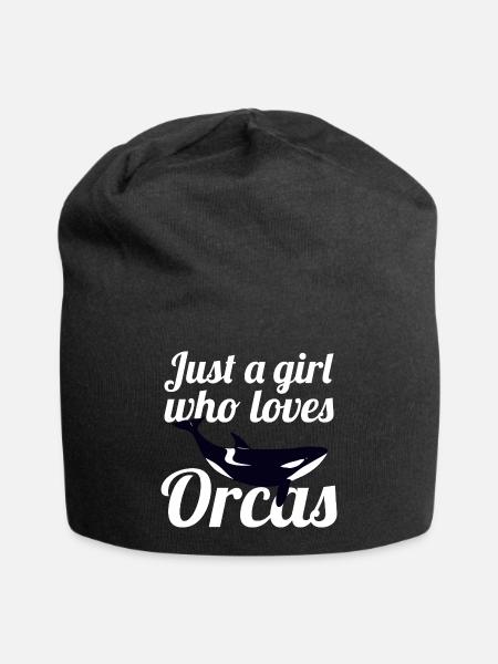 Orca Mädchen Wal Delfin Killerwal Geschenk - Jersey-Beanie - Schwarz