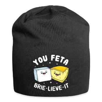 Fromage Feta fromage - Bonnet en jersey - noir - Devant