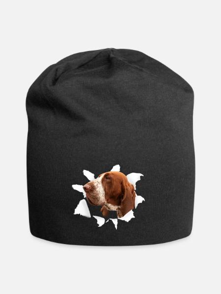 Bracco Italiano - Bracco Italiano Hund - Jersey-Beanie - Schwarz