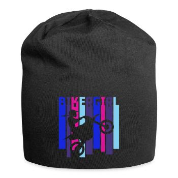 Bikergirl Wheelie Biker-Girl Motocross Biker Girl - Jersey Beanie - black - Front