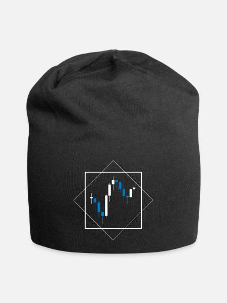 Trading Chart - Jersey Beanie - black