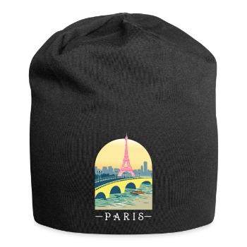 Paris Frankreich Eiffelturm Turm Stadt Reisen Sein - Jersey-Beanie - Schwarz - Vorne