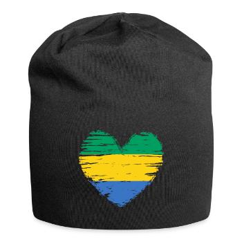 Drapeau drapeau drapeau gabonais - Bonnet en jersey - noir - Devant