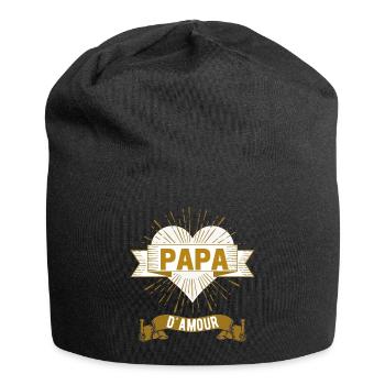 Papa d'Amour - Bonnet en jersey - noir - Devant