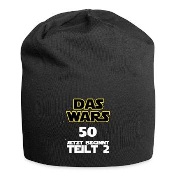 Das wars - 50 -jetzt beginnt Teil 2 - Jersey-Beanie - Schwarz - Vorne