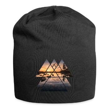 Abstract Lake - Jersey Beanie - black - Front
