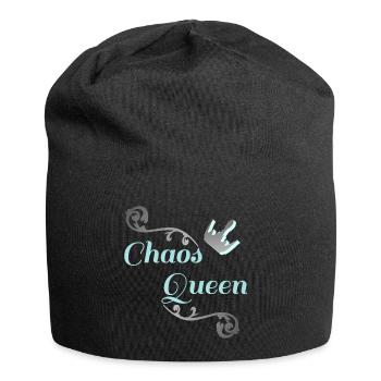 lustige sprücheshirts, chaosqueen, partnerlook - Jersey-Beanie - Schwarz - Vorne