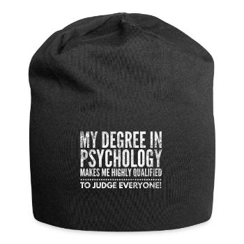 Psychologue fou - Bonnet en jersey - noir - Devant
