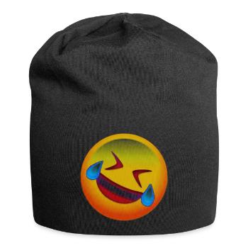 Laughing face - Jersey Beanie - black - Front