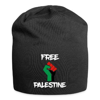 free palestine palestine poing fist - Bonnet en jersey - noir - Devant