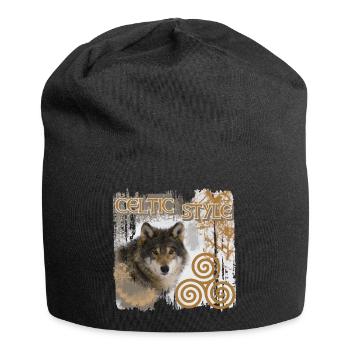 celts 9 with wolf and triskele - Jersey Beanie - black - Front