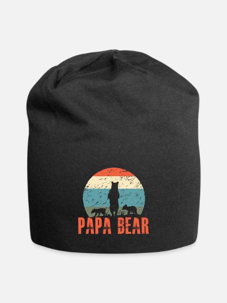 Papa bear - Jersey-Beanie - Schwarz