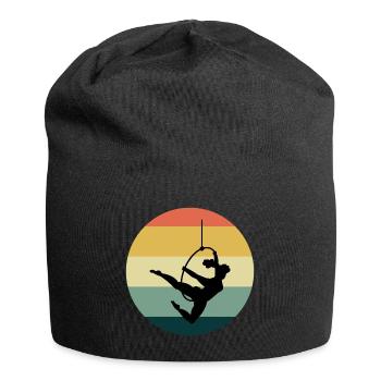 Luft Reifen Lyra Zirkus Akrobatik Vintage Retro - Jersey-Beanie - Schwarz - Vorne