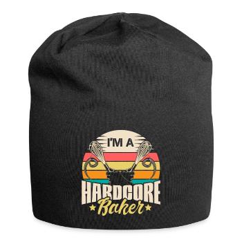 Backen Mehl Liebe Geschenkidee - Jersey-Beanie - Schwarz - Vorne