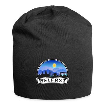 Belfast Nordirland Skyline Vintage Sonnenuntergang Tr - Jersey-Beanie - Schwarz - Vorne