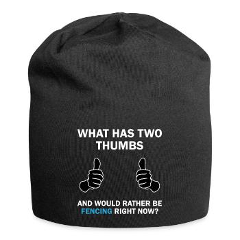 Je préférerais FENCING maintenant - Bonnet en jersey - noir - Devant
