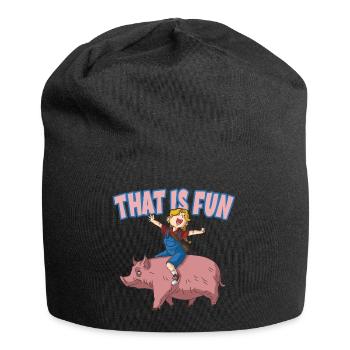 C’EST AMUSANT pour les enfants de la campagne - Bonnet en jersey - noir - Devant