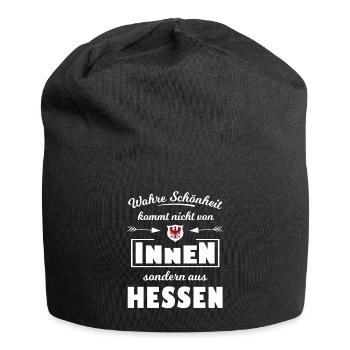 Hessen Schönheit - Jersey-Beanie - Schwarz - Vorne