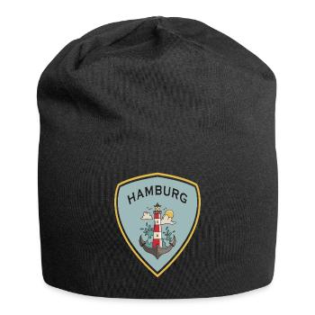 Design de l'écusson Hambourg - Bonnet en jersey - noir - Devant