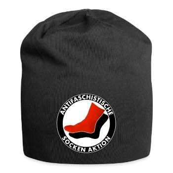 antifaschistische socken aktion - Jersey-Beanie - Schwarz - Vorne