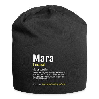 Mara Name Definition - Jersey-Beanie - Schwarz - Vorne