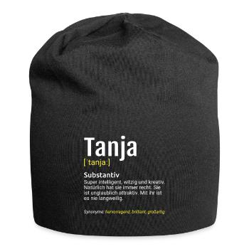 Tanja Name Definition - Jersey-Beanie - Schwarz - Vorne