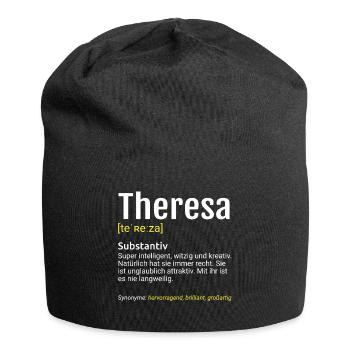 Theresa Name Definition - Jersey-Beanie - Schwarz - Vorne