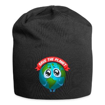 Sauvez la planète Terre | Save planet earth - Bonnet en jersey - noir - Devant