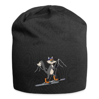 Skitour Ski Wolf - Jersey-Beanie - Schwarz - Vorne