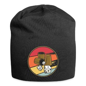 Schocken heißt das Spiel Schock Aus Würfeln - Jersey-Beanie - Schwarz - Vorne