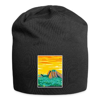 Guyana Amazonas Nationalpark WPA Poster Art Deco - Jersey-Beanie - Schwarz - Vorne
