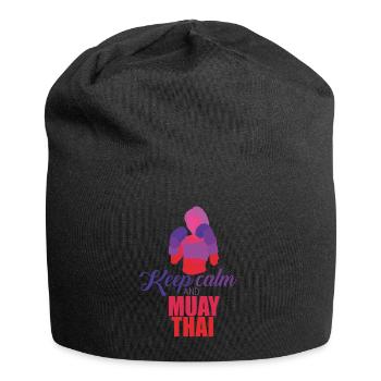 Muay Thai Martial Arts Thai Boxing Kickboxing Sports - Jersey Beanie - black - Front