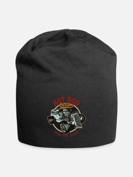Hot Rod - Klassische Rennautos - hell - Jersey-Beanie - Schwarz