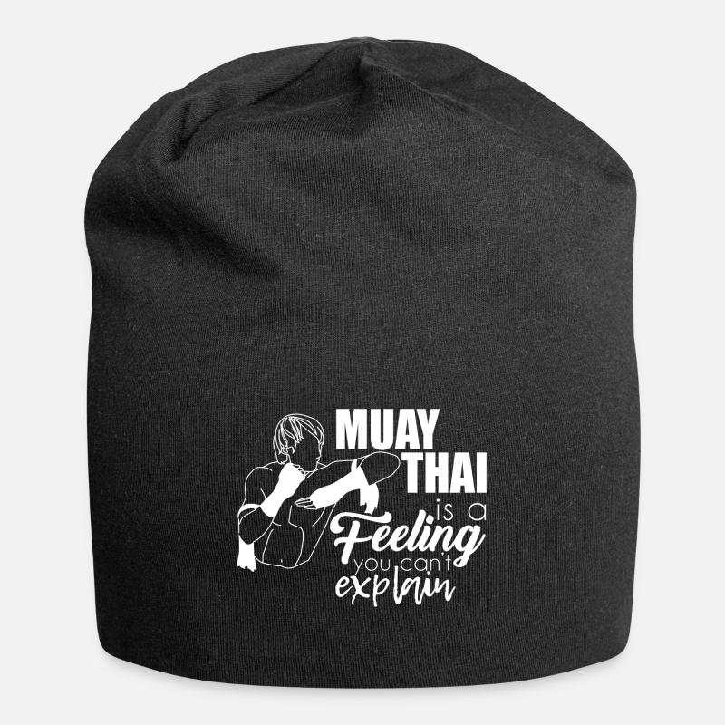 Muay Thai - Jersey-Beanie - Schwarz