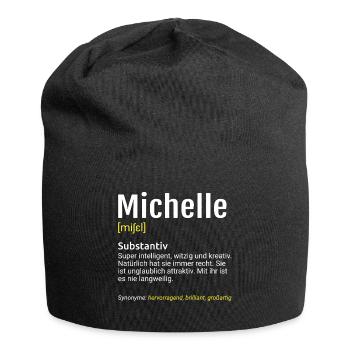 Michelle Name Definition - Jersey-Beanie - Schwarz - Vorne
