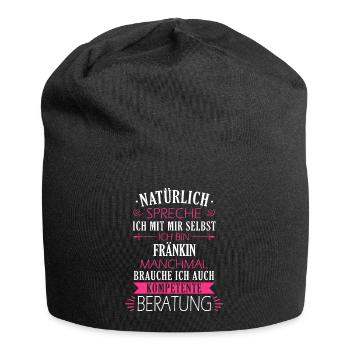 Franken Franke Fränkin Fränkisch Heimat Spruch - Jersey-Beanie - Schwarz - Vorne