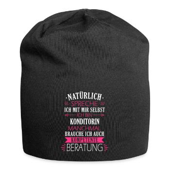 Konditorin Konditorei Kuchen Torte Beruf Spruch - Jersey-Beanie - Schwarz - Vorne