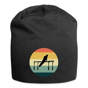 Artistic Gymnastics Parallel Bars Gymnast Vintage - Jersey Beanie - black - Front
