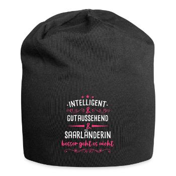 Saarland Saarländerin Saarländer Spruch - Jersey-Beanie - Schwarz - Vorne