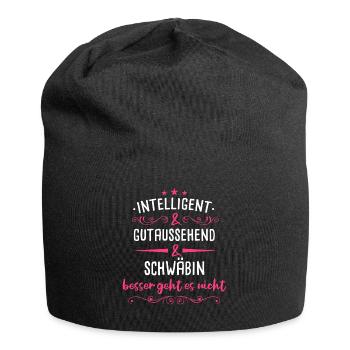 Schwaben Schwabe Schwaben Oberschwaben - Jersey-Beanie - Schwarz - Vorne