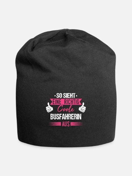 Busfahrer Busfahrerin Bus Reisebus Beruf Spruch - Jersey-Beanie - Schwarz