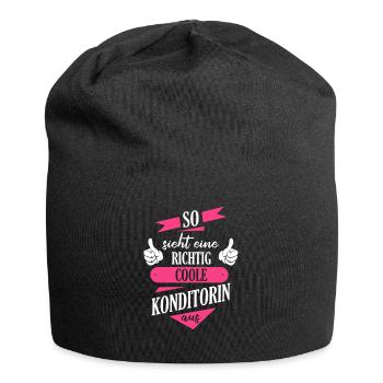 Konditorin Konditorei Kuchen Torte Beruf Spruch - Jersey-Beanie - Schwarz - Vorne