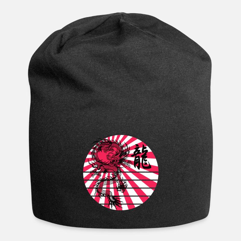 Drachen-Ryu - Jersey-Beanie - Schwarz