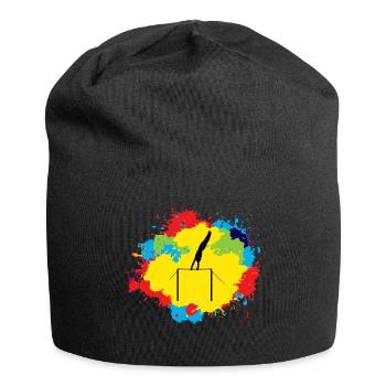 Gymnastique artistique Barres horizontales Aquarelle - Bonnet en jersey - noir - Devant