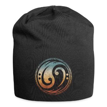 Bass Bassschlüssel Yin Yang Bass für Bassist - Jersey-Beanie - Schwarz - Vorne