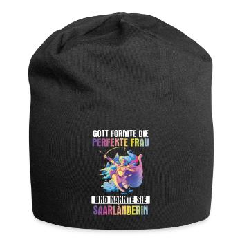 Saarland Saarländerin Saarländer Spruch - Jersey-Beanie - Schwarz - Vorne